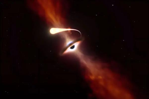 عکس، سیاه چاله ای خاموش، ناگهان به یکی از درخشان ترین اجرام کیهان تبدیل شد